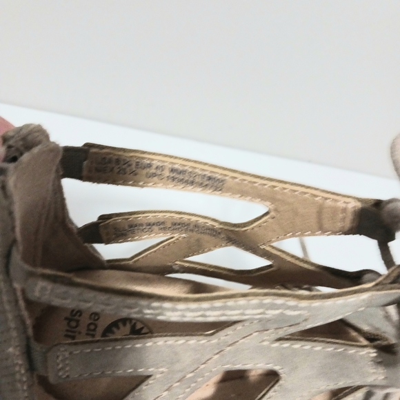 women's Earth Spirit Kendra Gladiator wedge sandals is back zip , colorTaupe, - Picture 6 of 7